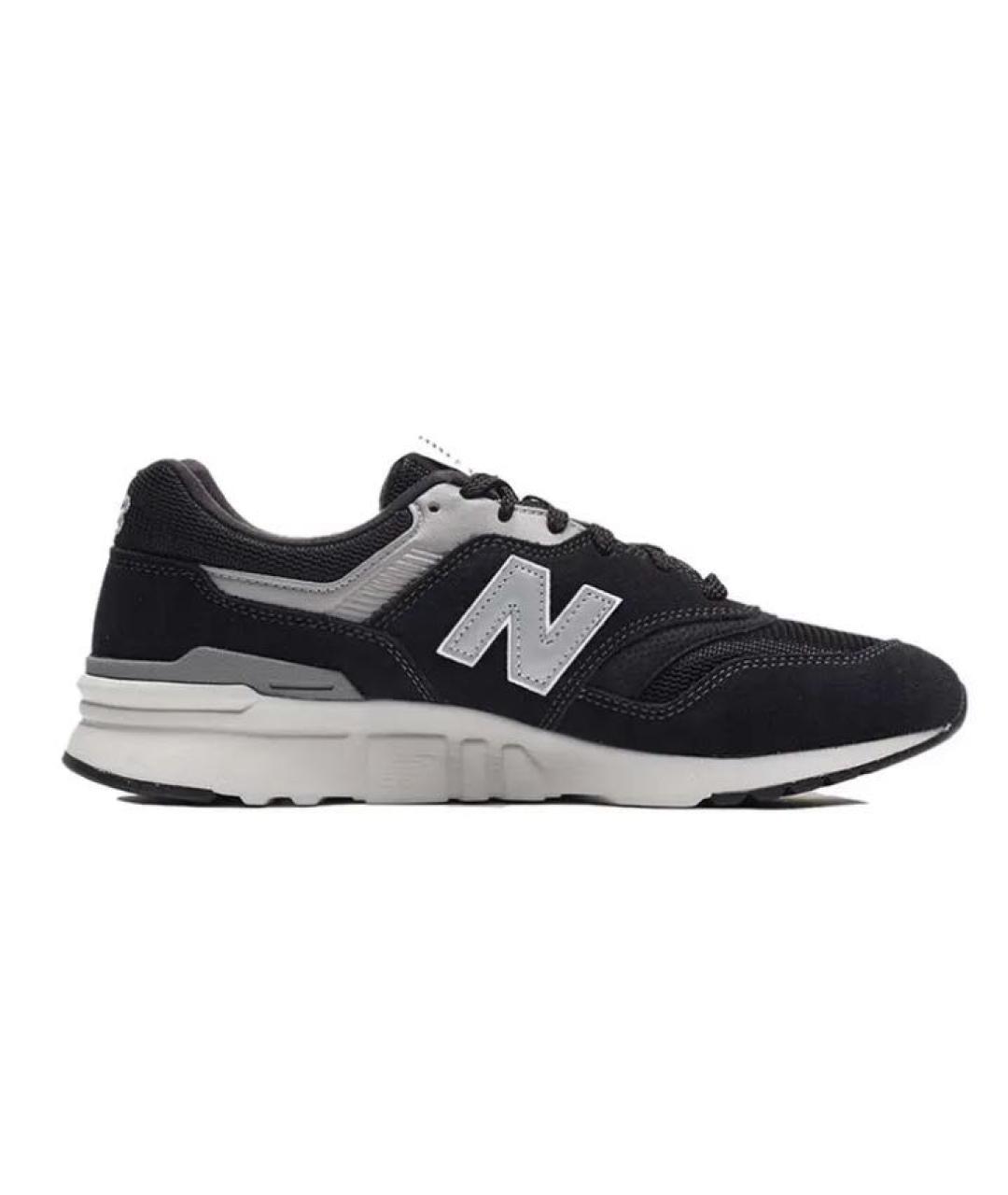 NEW BALANCE Черные замшевые низкие кроссовки / кеды, фото 1