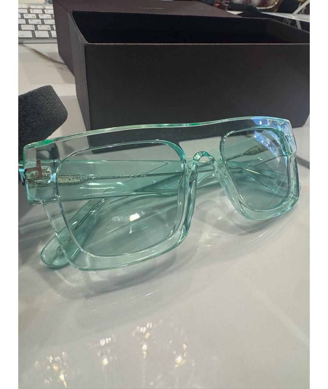 TOM FORD Салатовые пластиковые солнцезащитные очки, фото 7