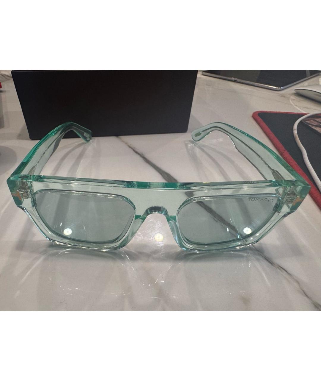 TOM FORD Салатовые пластиковые солнцезащитные очки, фото 6