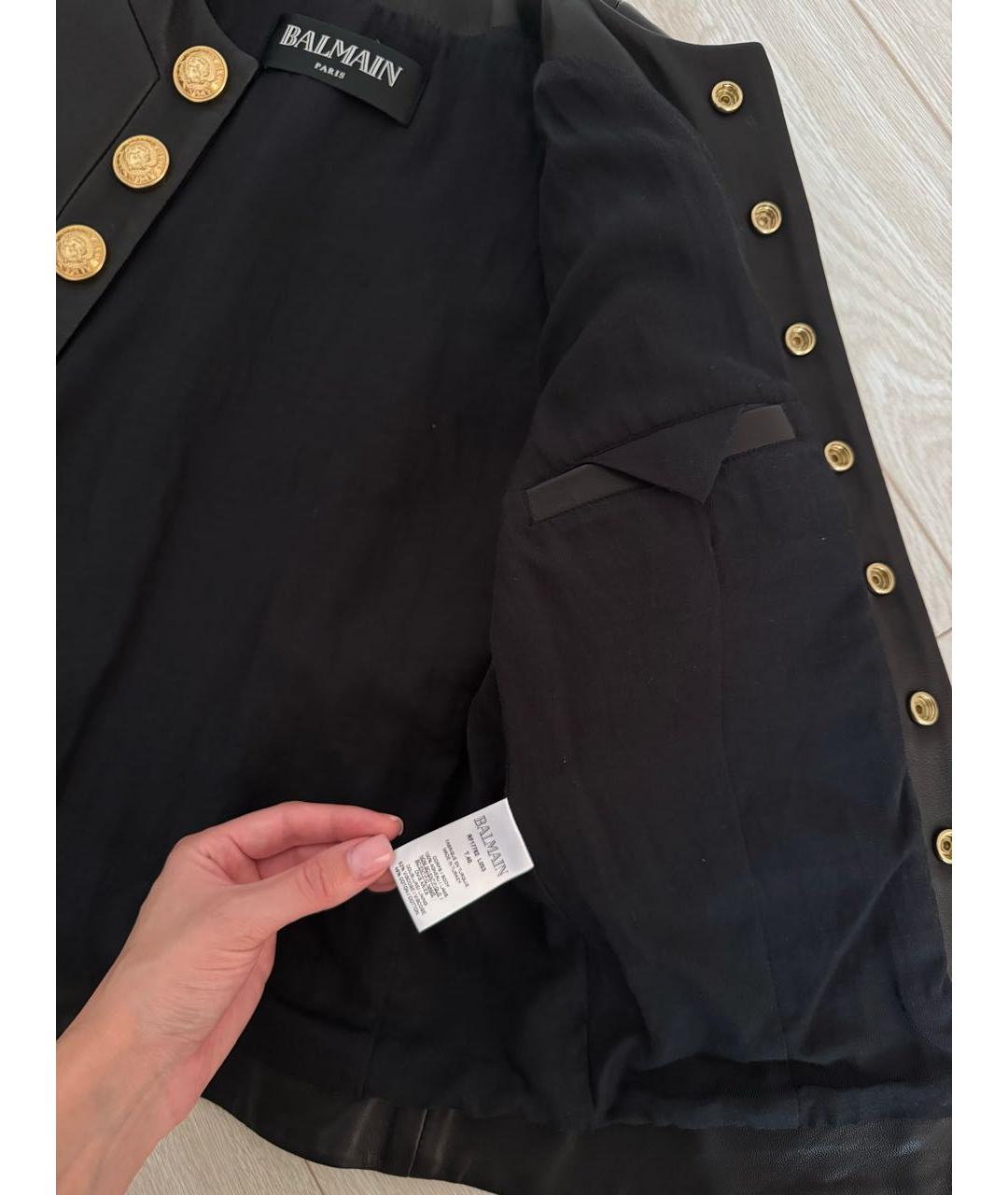 BALMAIN Черная кожаная куртка, фото 6
