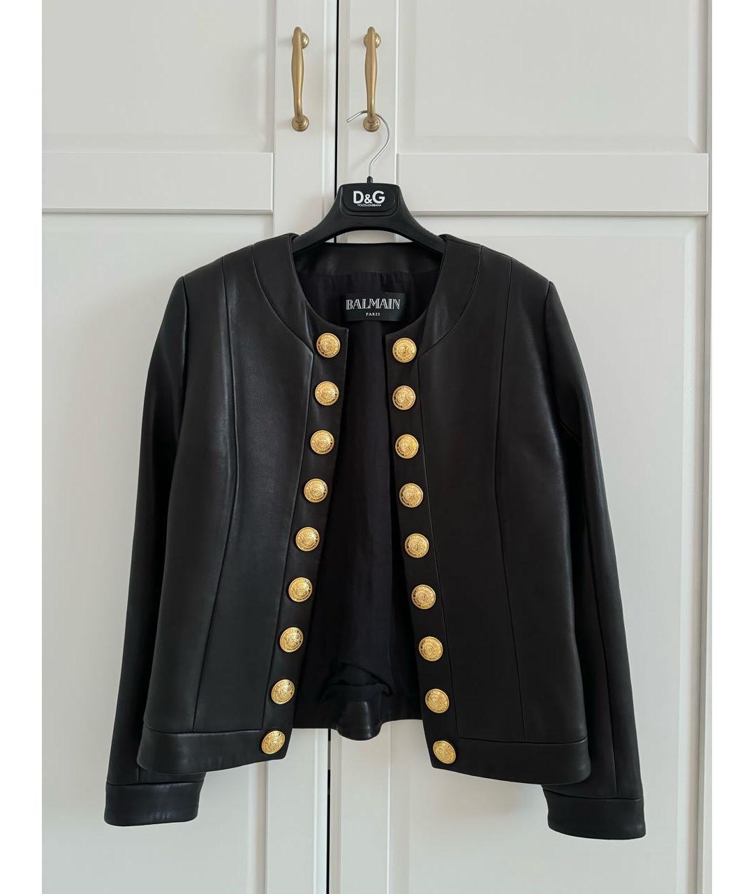 BALMAIN Черная кожаная куртка, фото 8