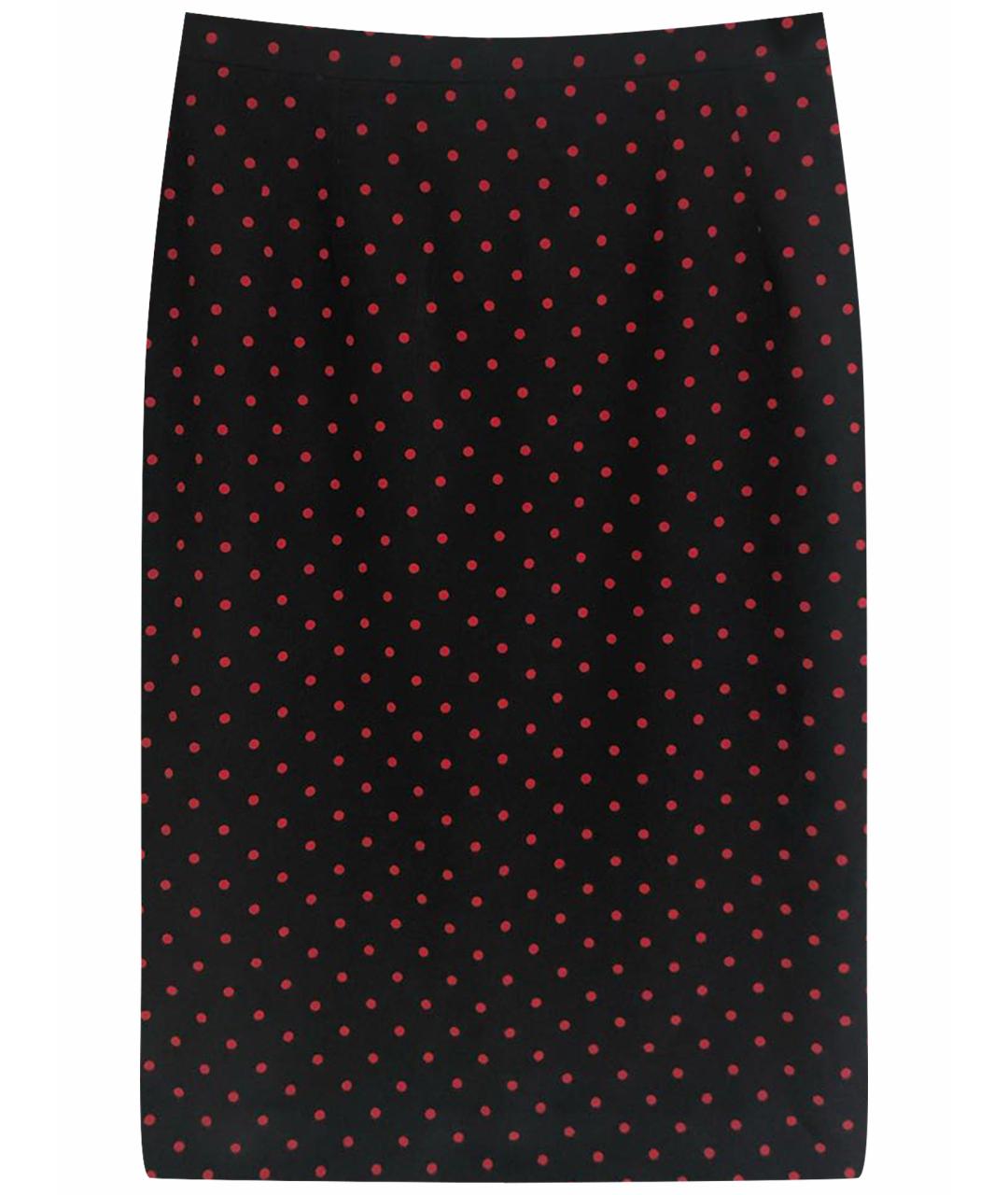 DOLCE&GABBANA Черная шелковая юбка миди, фото 1