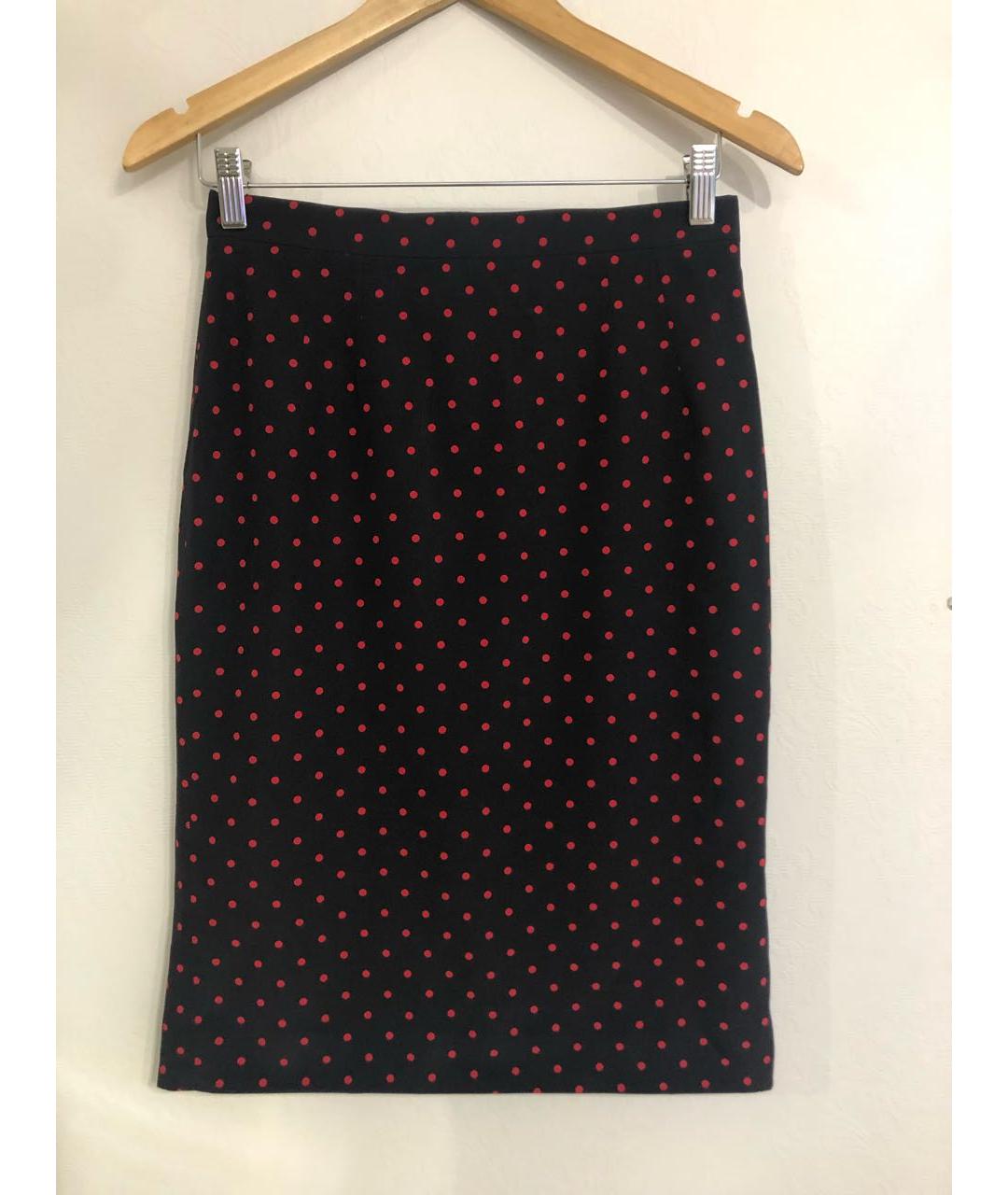 DOLCE&GABBANA Черная шелковая юбка миди, фото 7