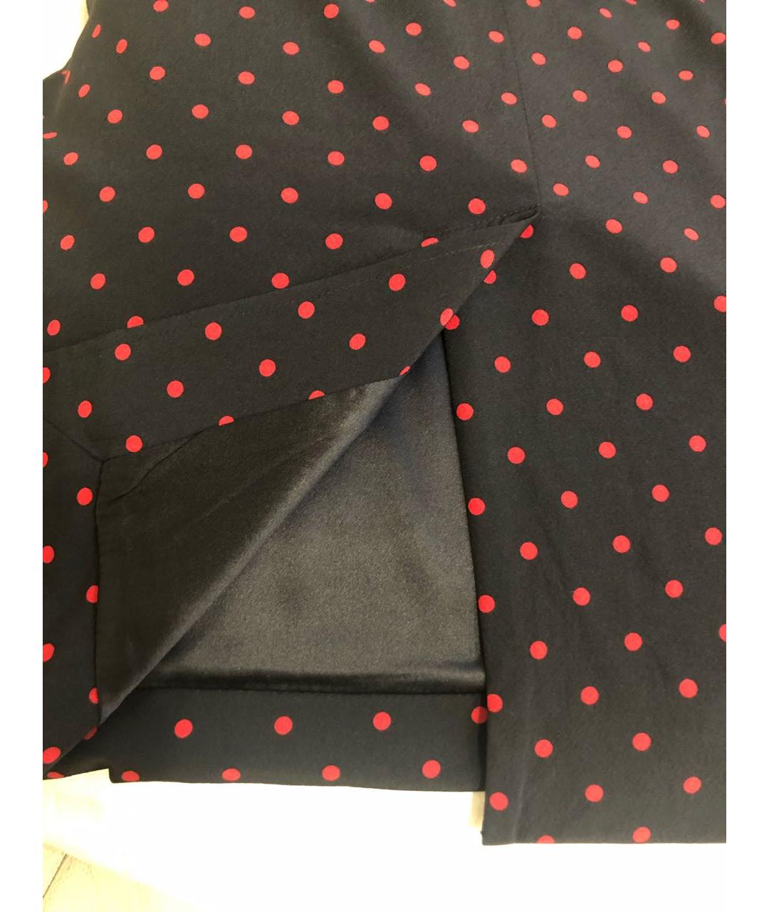 DOLCE&GABBANA Черная шелковая юбка миди, фото 6