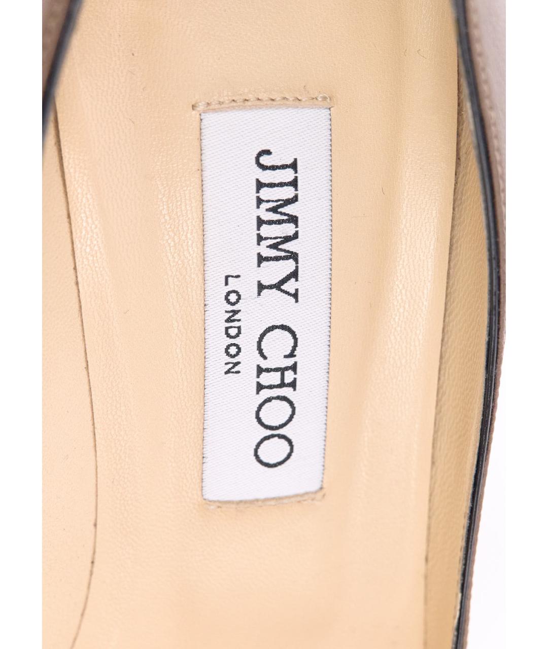 JIMMY CHOO Коричневые кожаные туфли, фото 5