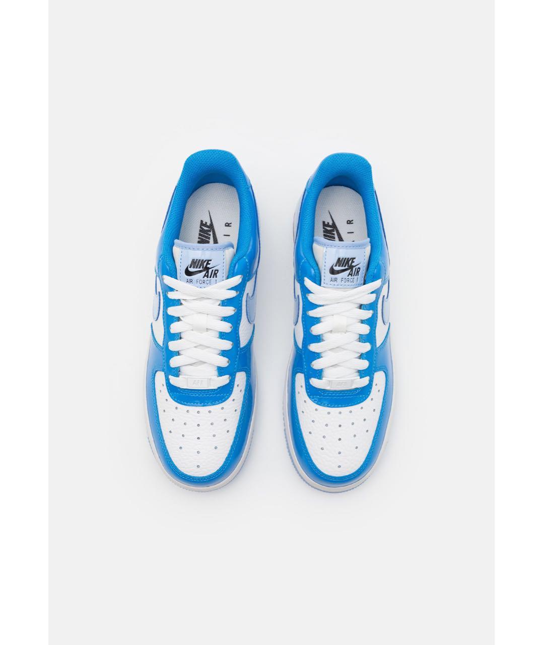 NIKE Синие кроссовки из лакированной кожи, фото 3