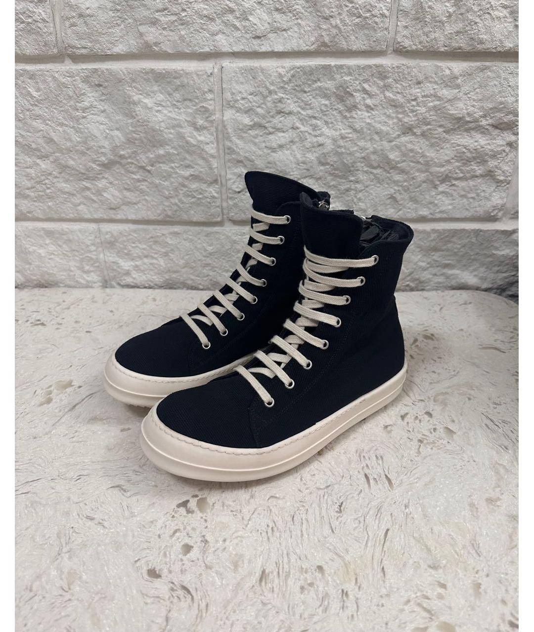 RICK OWENS DRKSHDW Черные высокие кроссовки / кеды, фото 2