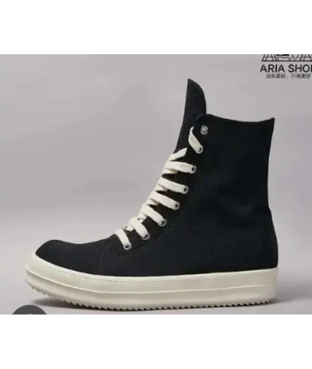 RICK OWENS DRKSHDW Черные высокие кроссовки / кеды, фото 10