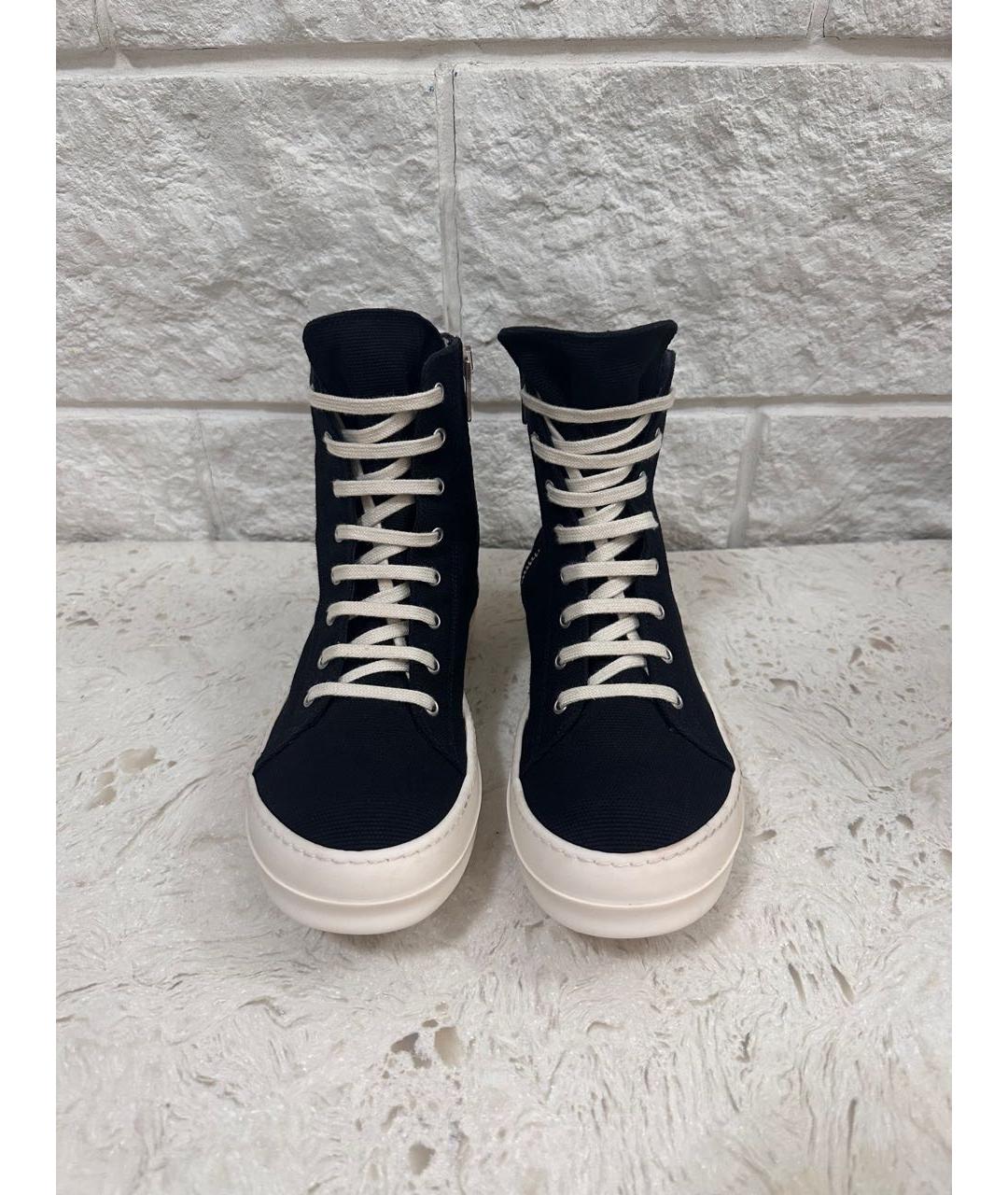 RICK OWENS DRKSHDW Черные высокие кроссовки / кеды, фото 3