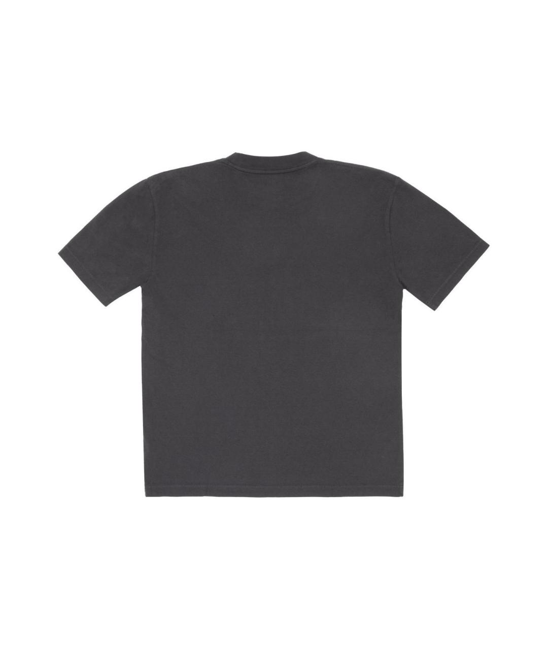 YEEZY Черная хлопковая футболка, фото 2