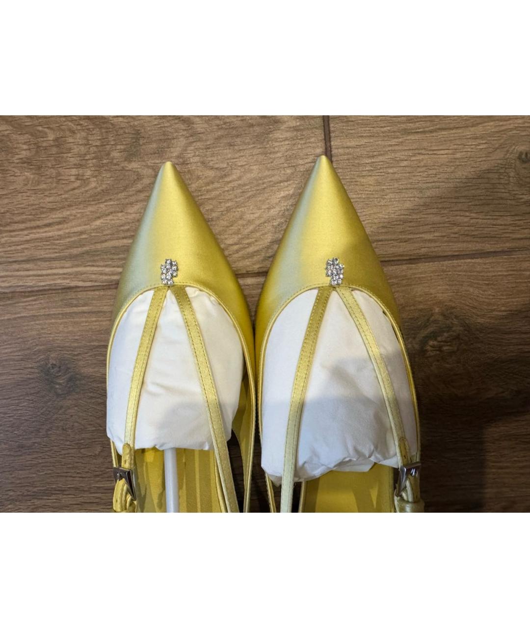 PRADA Желтые текстильные туфли, фото 3