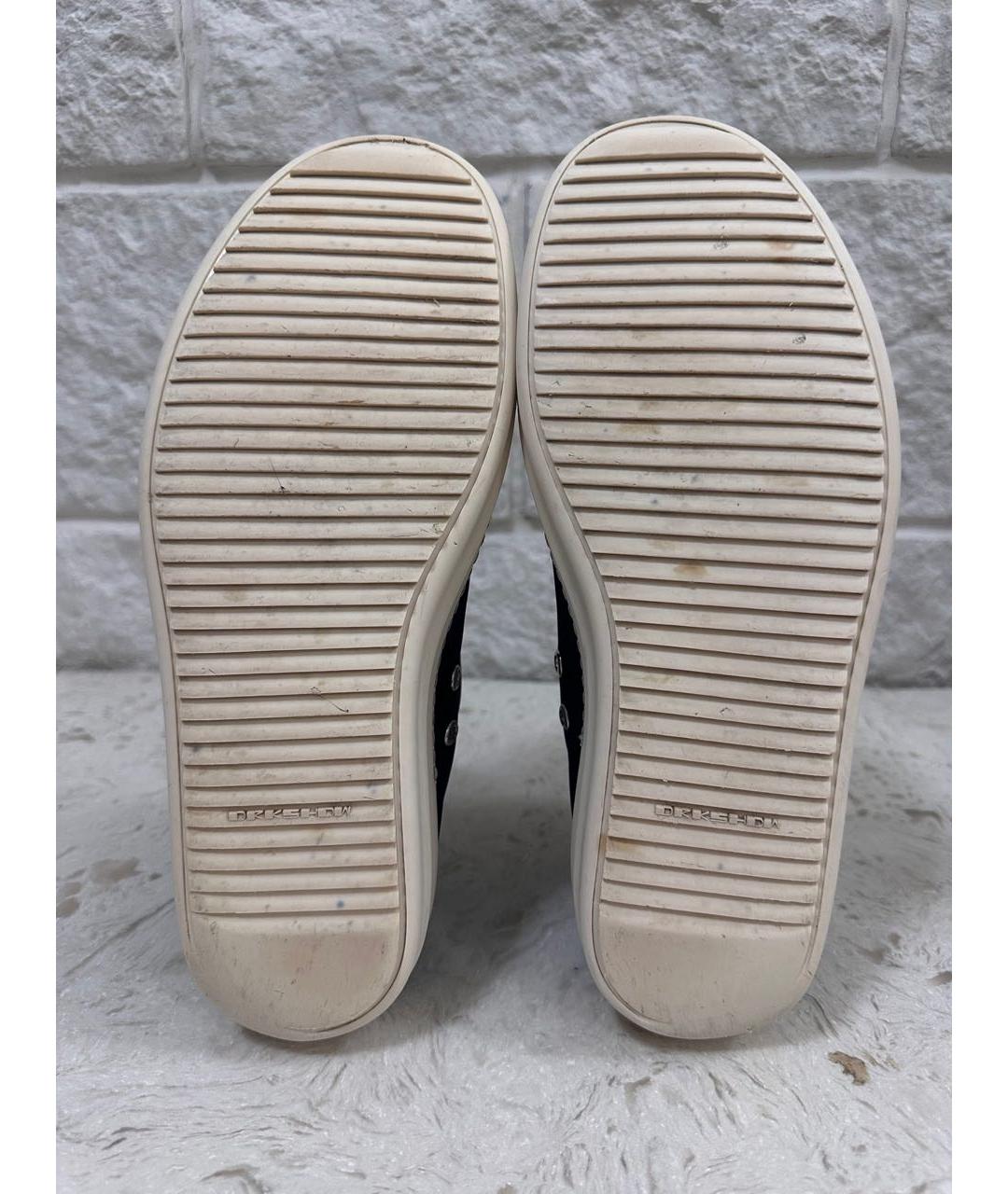 RICK OWENS DRKSHDW Черные низкие кроссовки / кеды, фото 4