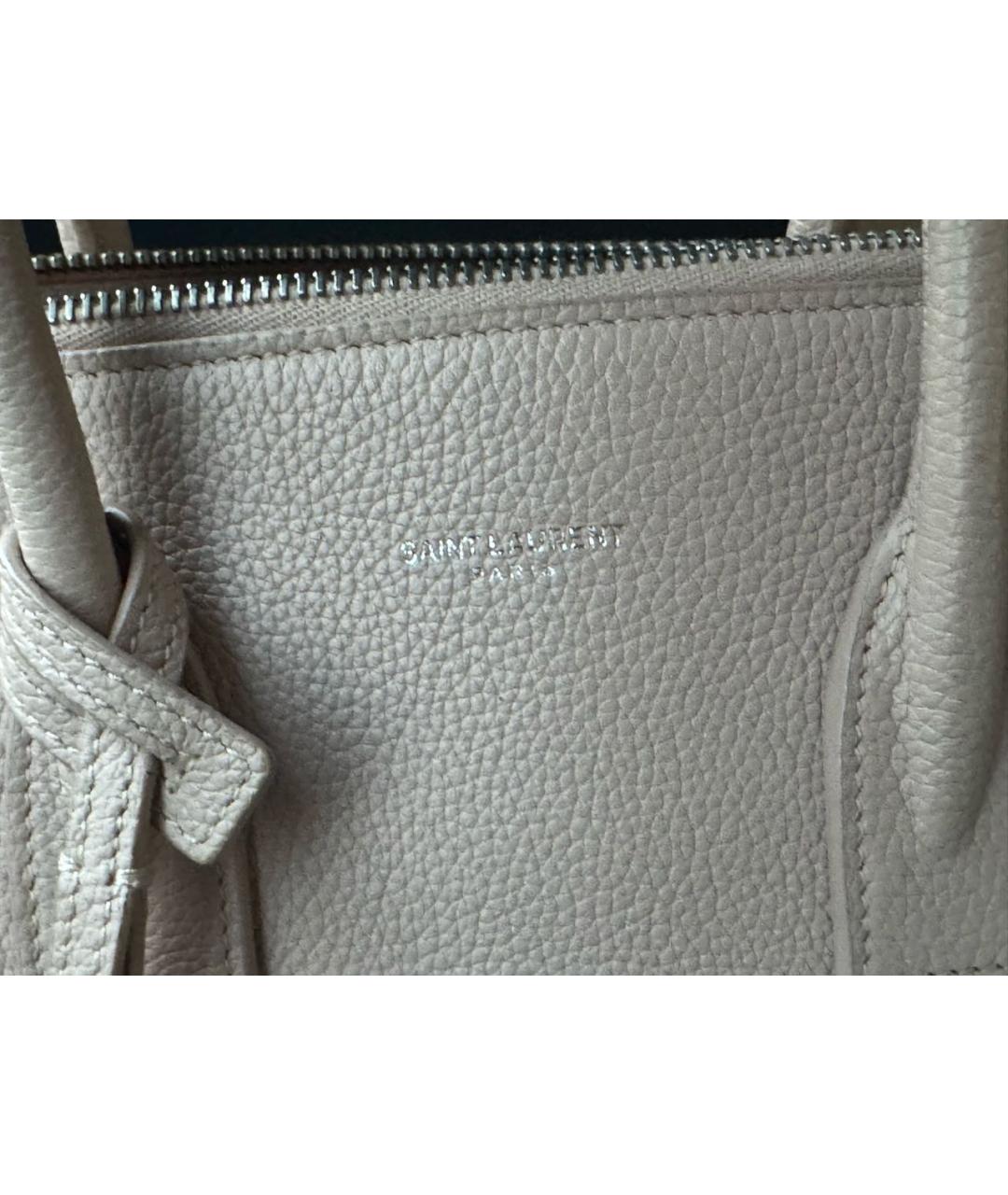 SAINT LAURENT Розовая кожаная сумка тоут, фото 5