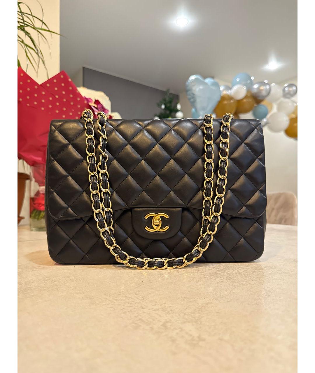 CHANEL Черная кожаная сумка через плечо, фото 2