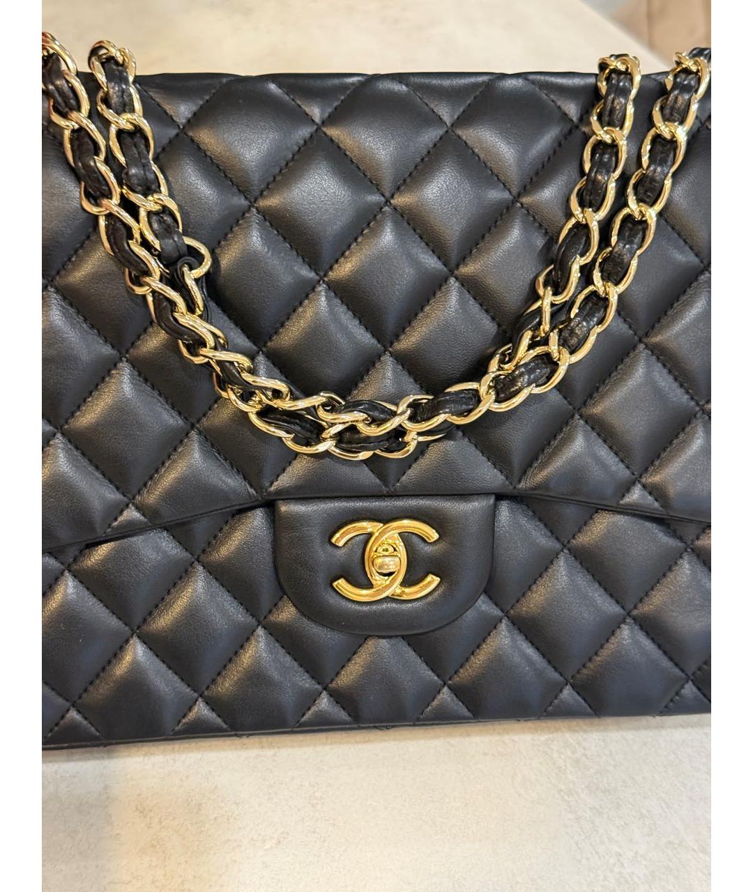 CHANEL Черная кожаная сумка через плечо, фото 5