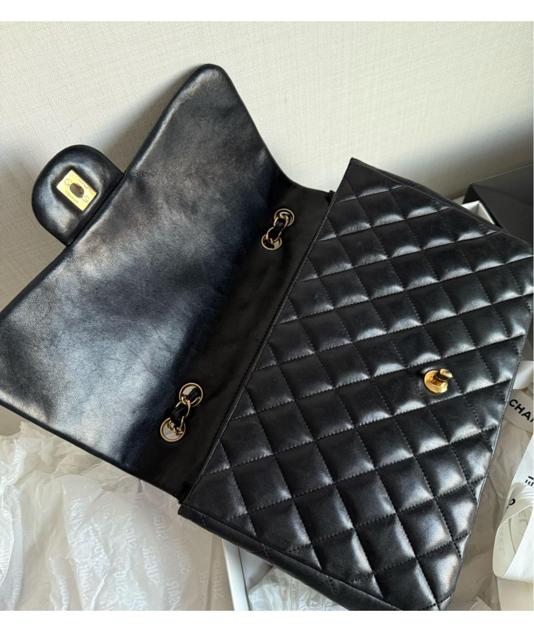 CHANEL Черная кожаная сумка через плечо, фото 4