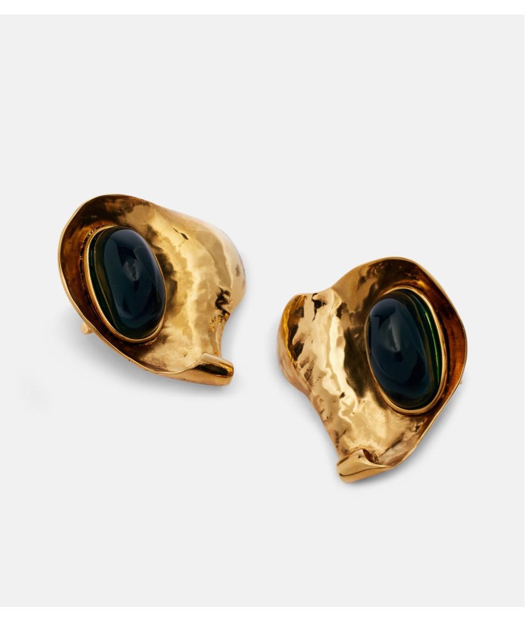 SAINT LAURENT Золотые латунные серьги, фото 2