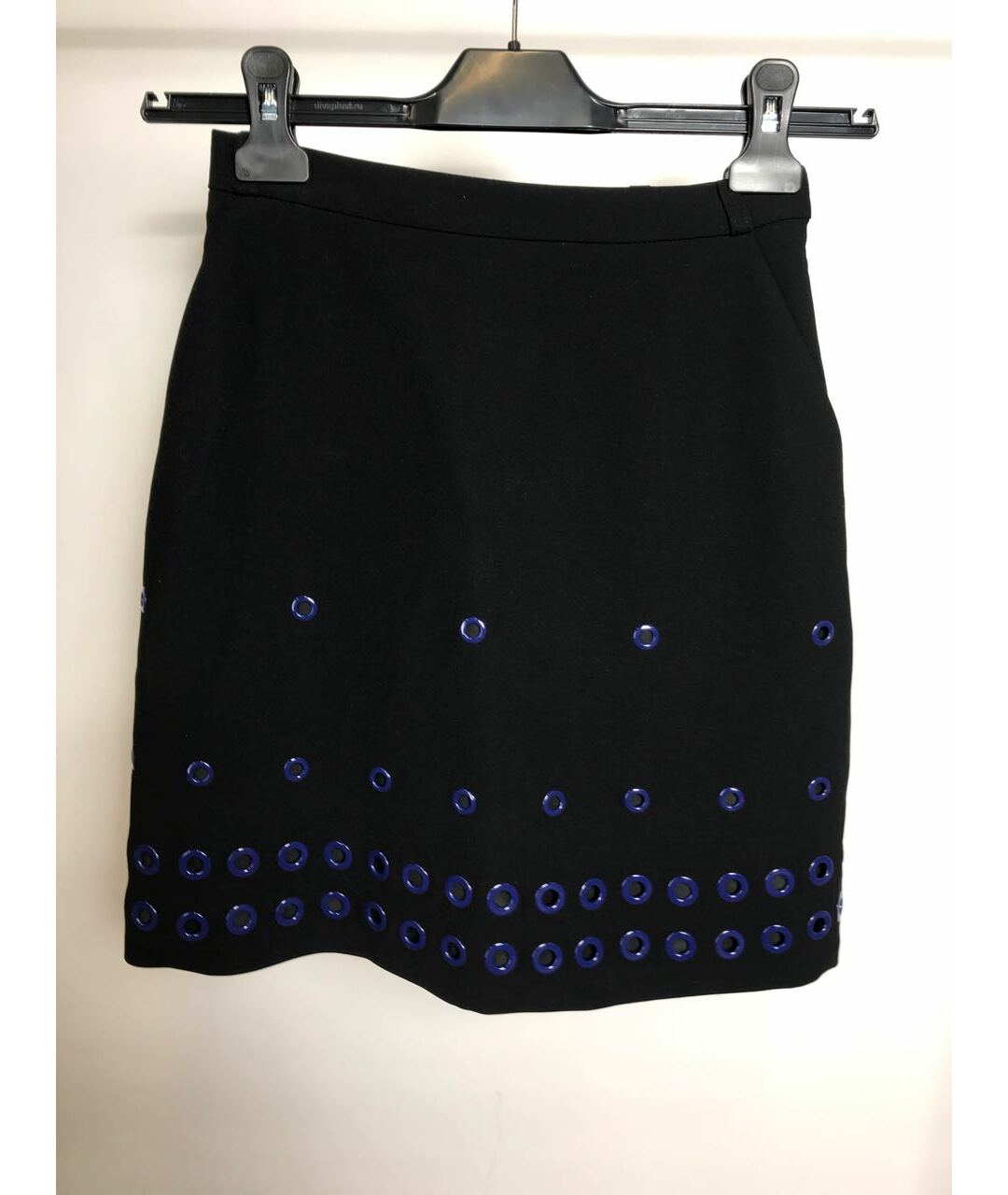 BARBARA BUI Черная полиэстеровая юбка мини, фото 7