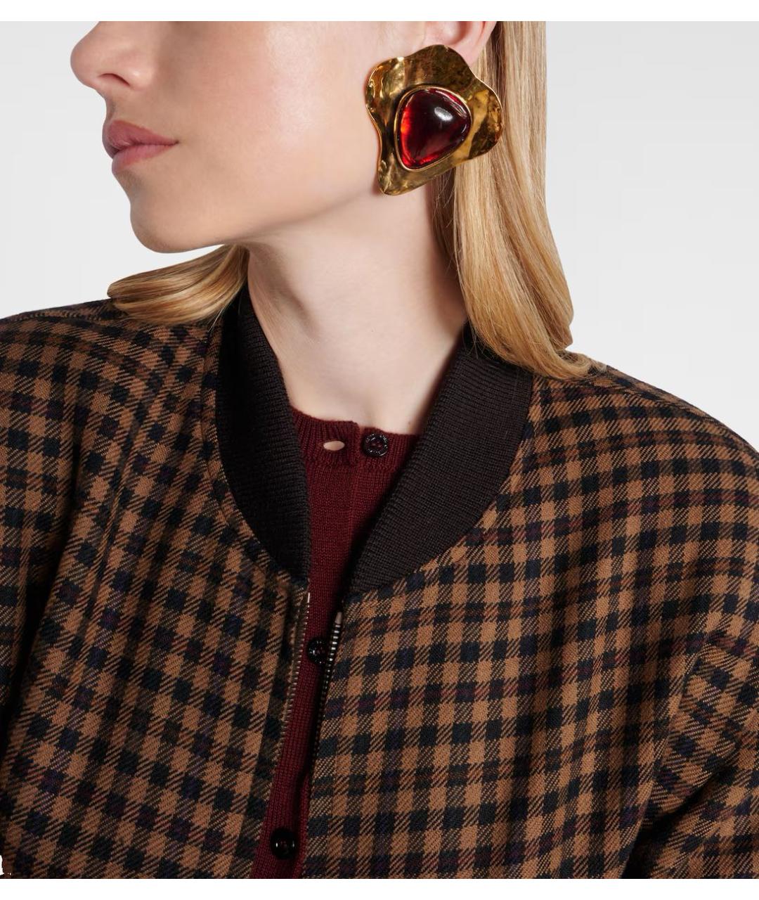 SAINT LAURENT Золотые латунные серьги, фото 6
