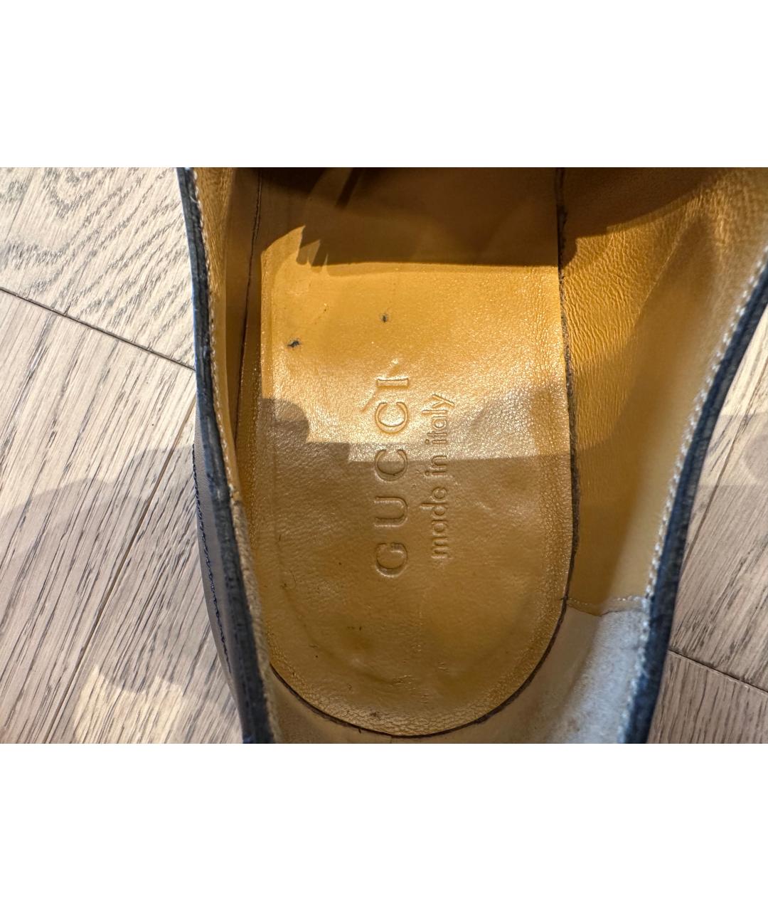 GUCCI Черные кожаные низкие ботинки, фото 4