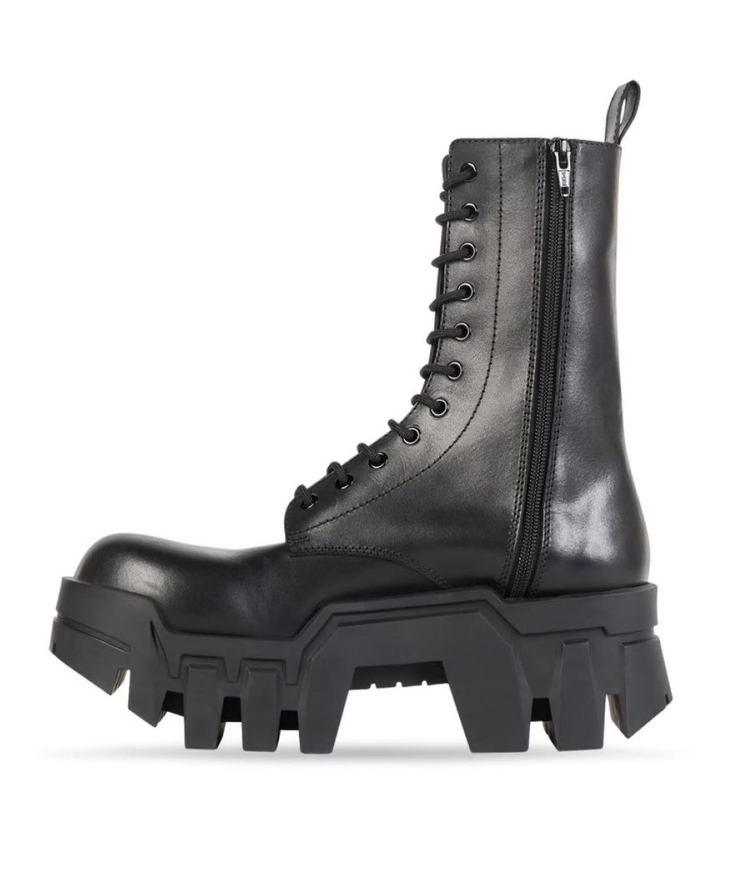 BALENCIAGA Черные кожаные ботинки, фото 3