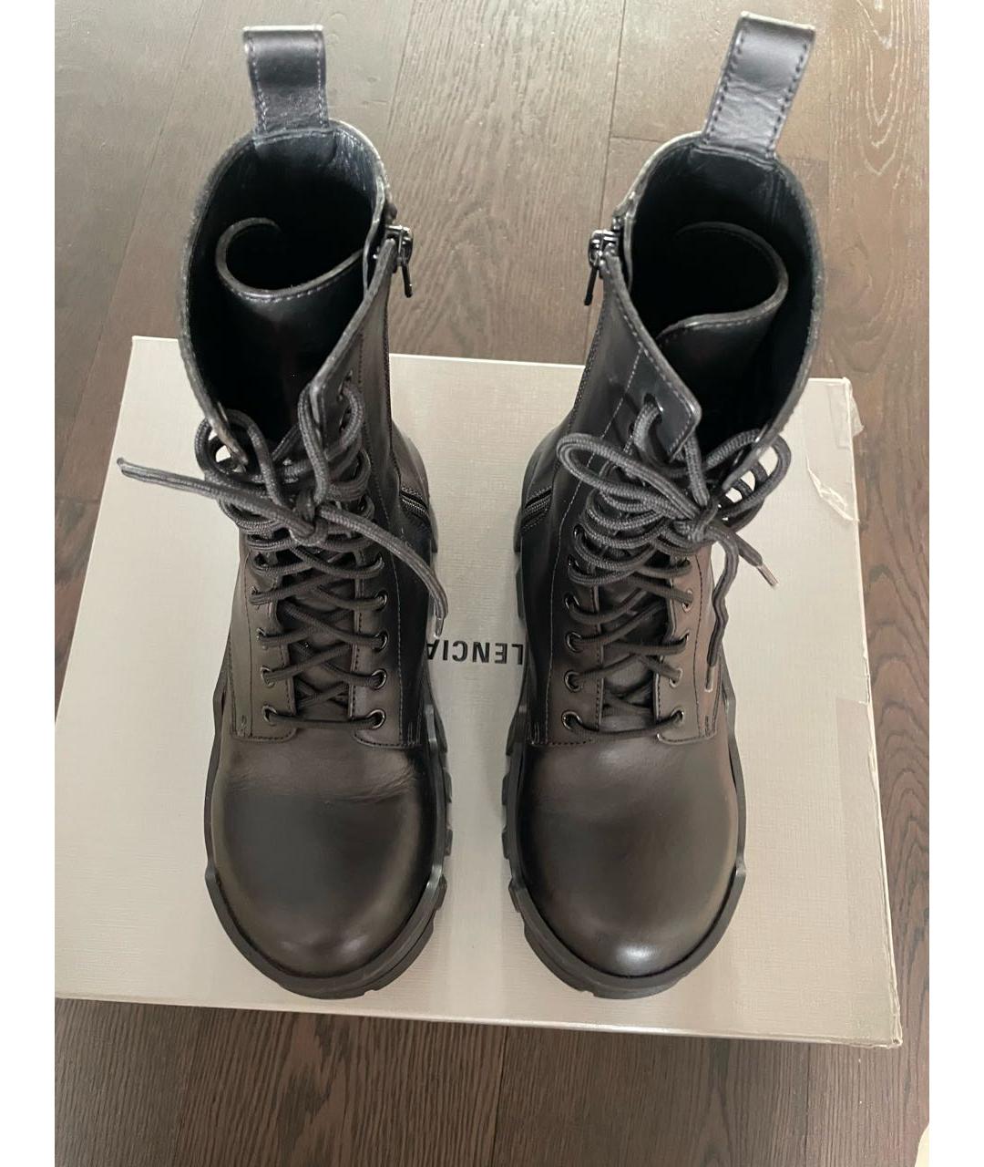 BALENCIAGA Черные кожаные ботинки, фото 7