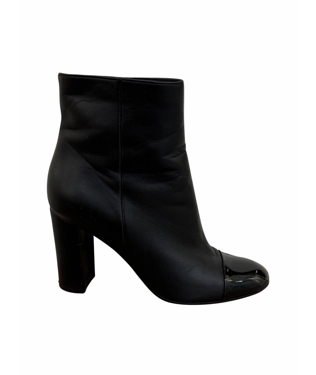GIANVITO ROSSI Черные кожаные ботильоны, фото 1