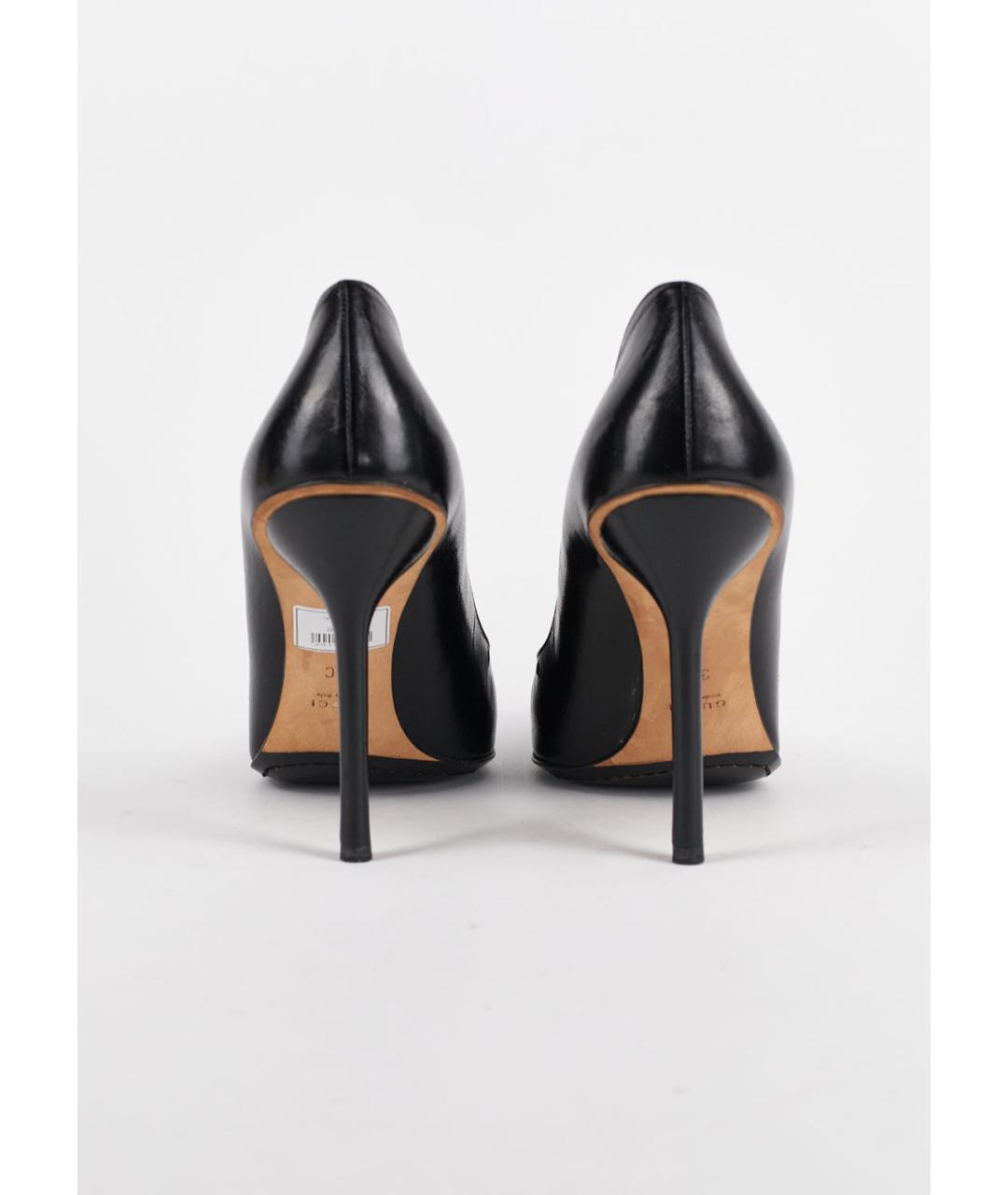 GUCCI Черные кожаные туфли, фото 4
