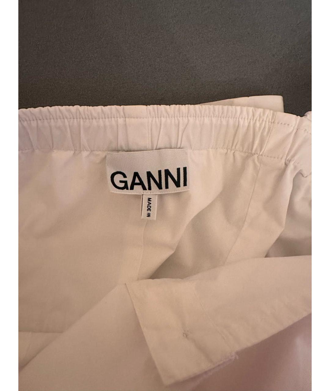 GANNI Белая хлопковая блузы, фото 7