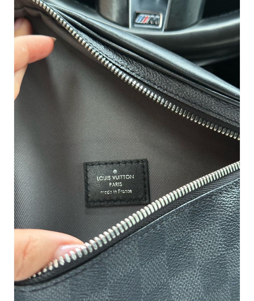 LOUIS VUITTON Черная поясная сумка, фото 6