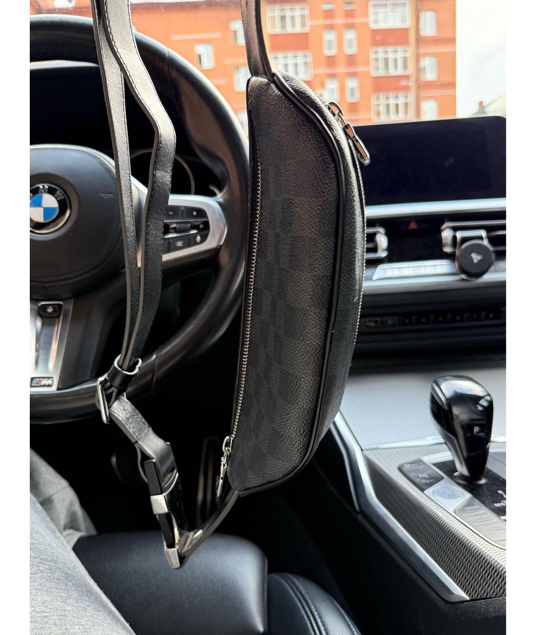 LOUIS VUITTON Черная поясная сумка, фото 4