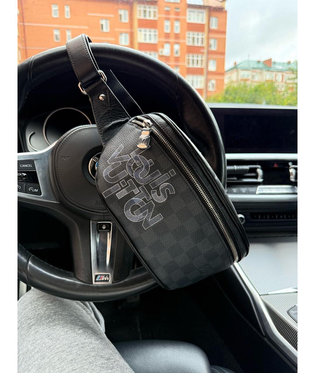 LOUIS VUITTON Черная поясная сумка, фото 2