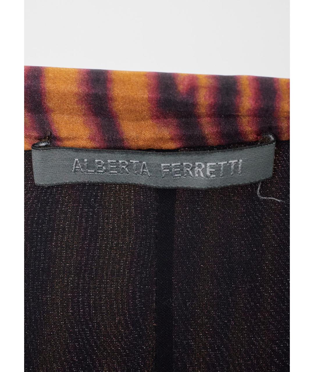ALBERTA FERRETTI Мульти шелковое повседневное платье, фото 5