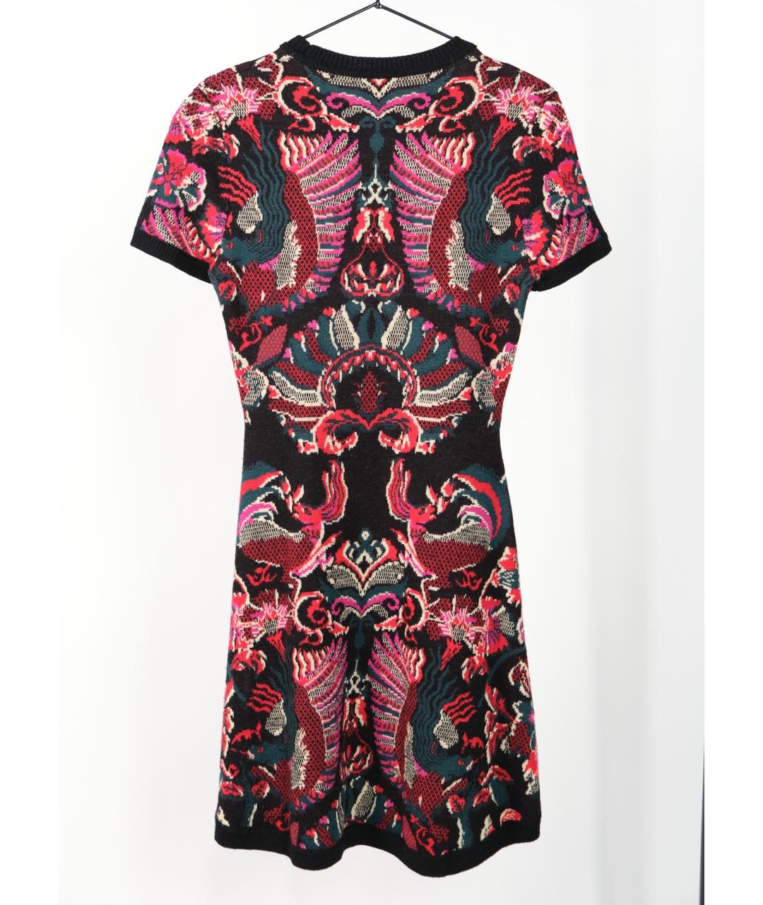 ALEXANDER MCQUEEN Мульти шерстяное повседневное платье, фото 4