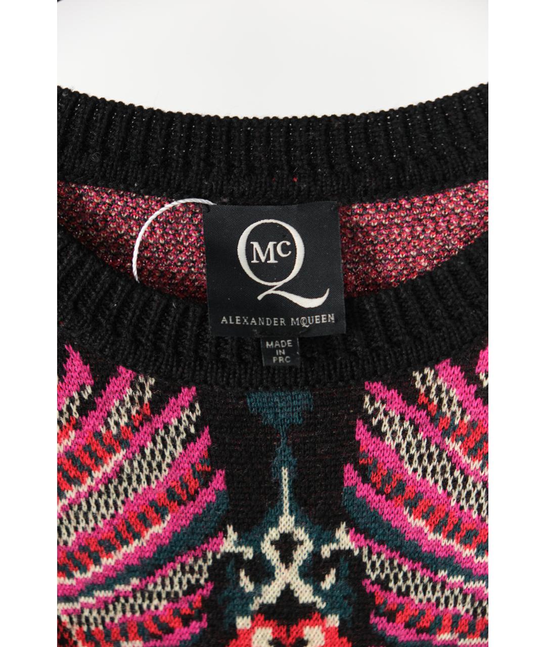 ALEXANDER MCQUEEN Мульти шерстяное повседневное платье, фото 3