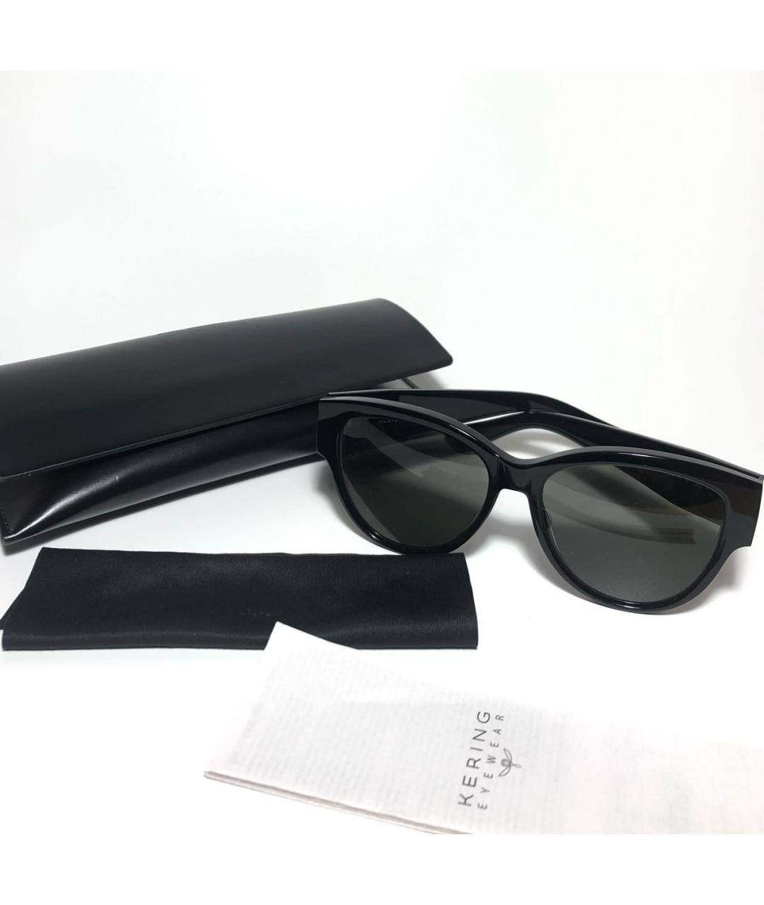 SAINT LAURENT Черные пластиковые солнцезащитные очки, фото 5