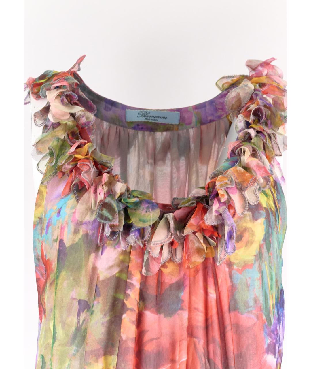 BLUMARINE Мульти шелковое повседневное платье, фото 3