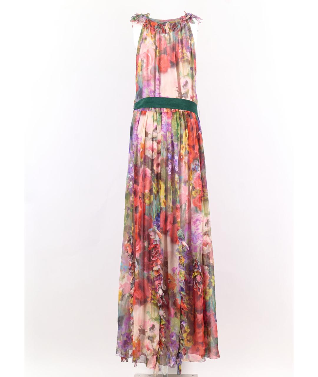 BLUMARINE Мульти шелковое повседневное платье, фото 5