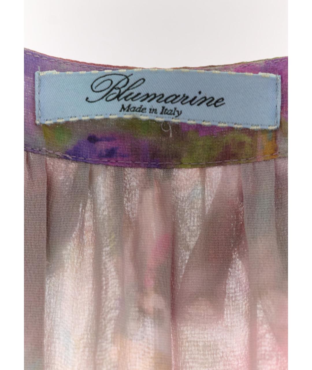 BLUMARINE Мульти шелковое повседневное платье, фото 4