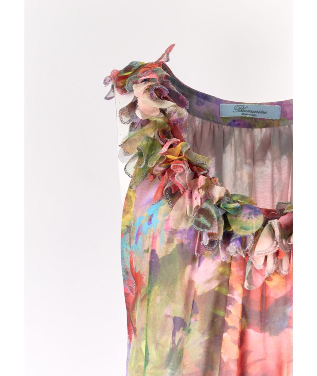 BLUMARINE Мульти шелковое повседневное платье, фото 2