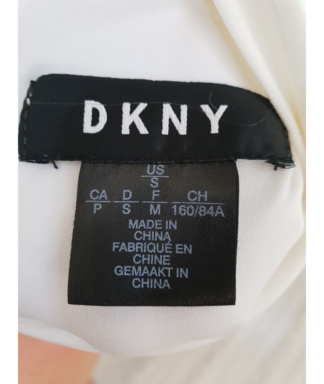 DKNY Белое полиэстеровое повседневное платье, фото 5