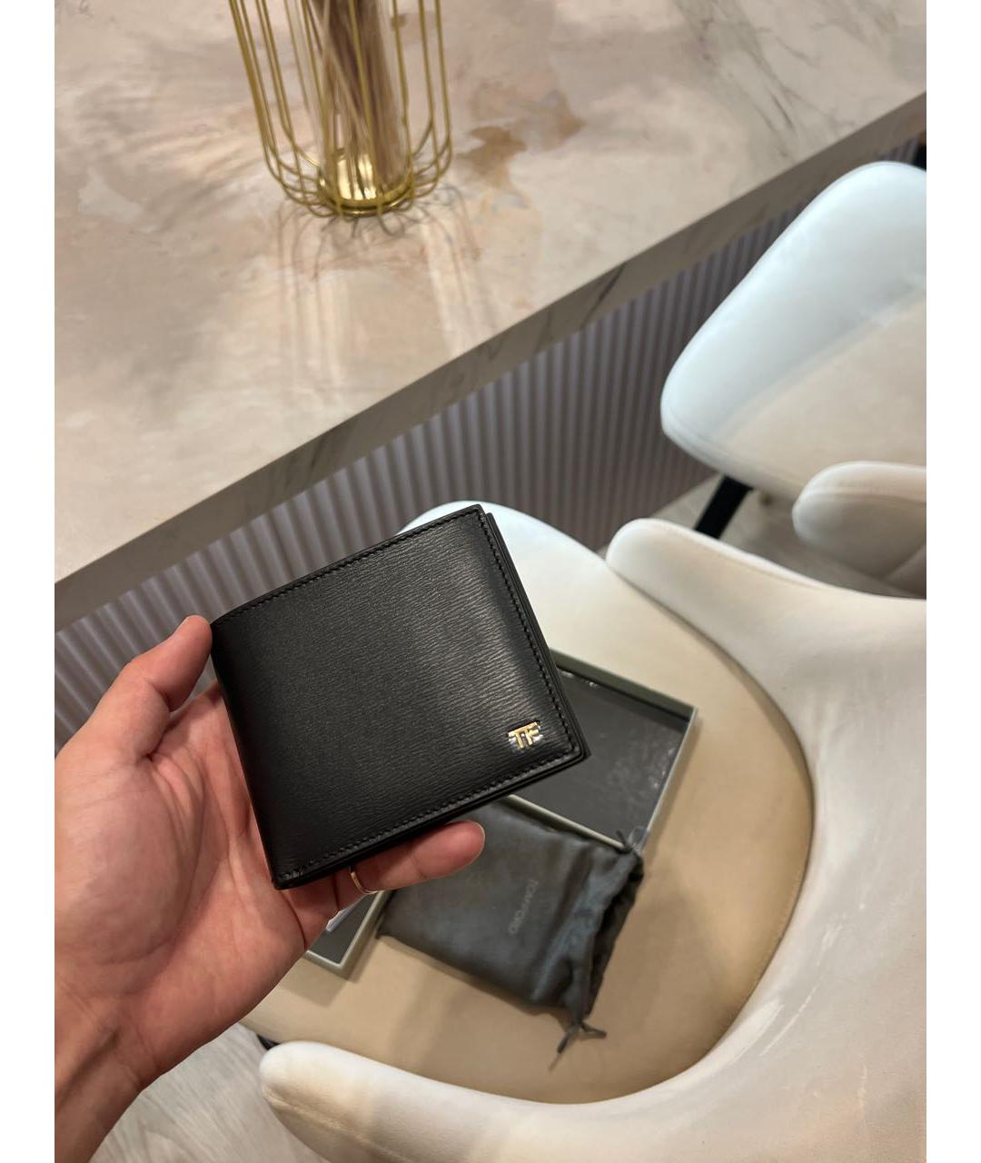 TOM FORD Черный кожаный кошелек, фото 2