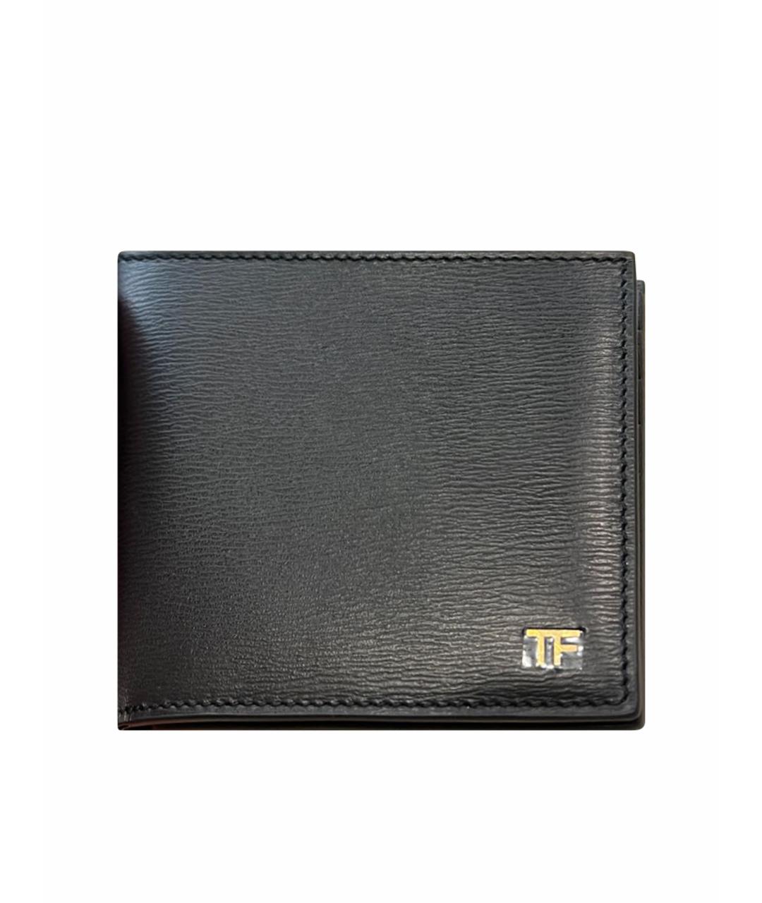TOM FORD Черный кожаный кошелек, фото 1