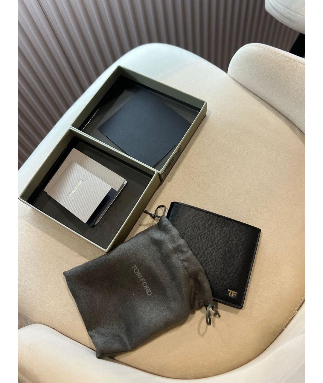 TOM FORD Черный кожаный кошелек, фото 6
