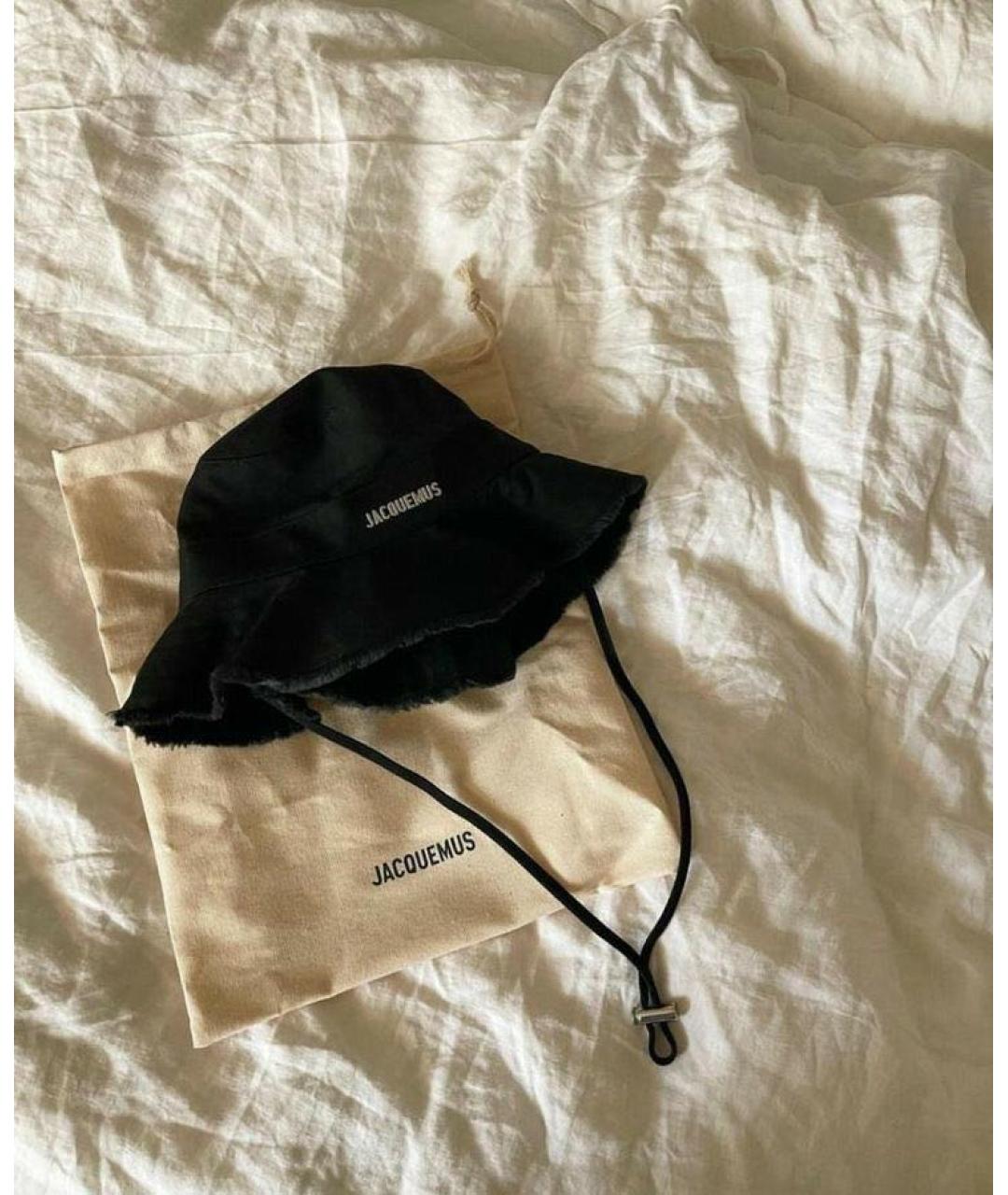 JACQUEMUS Черная хлопковая панама, фото 4