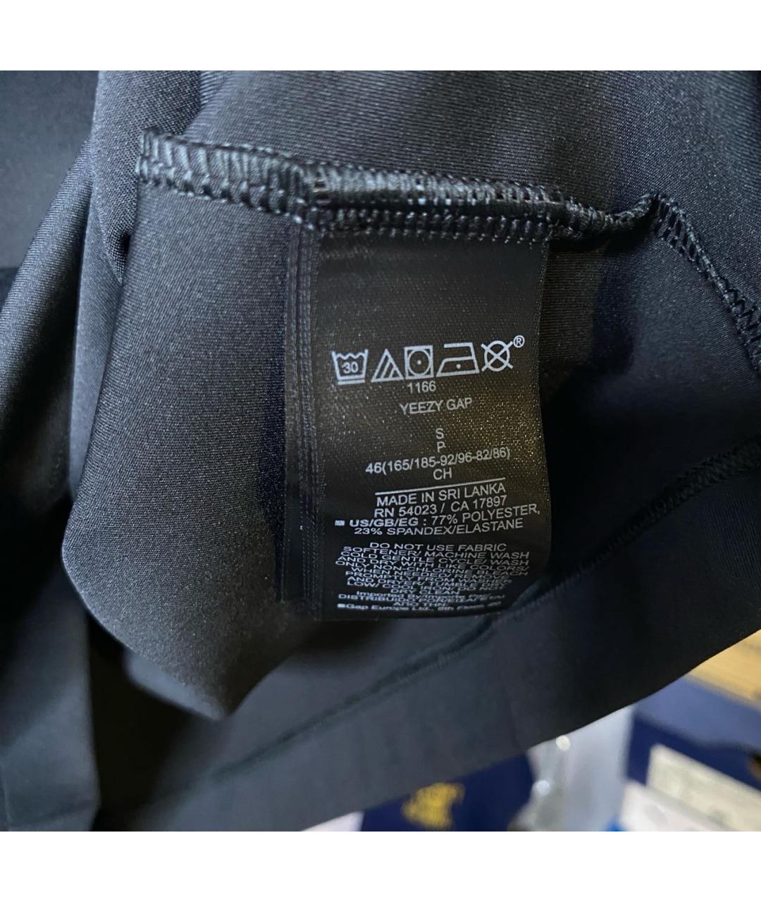 YEEZY Черная хлопко-эластановая майка, фото 7
