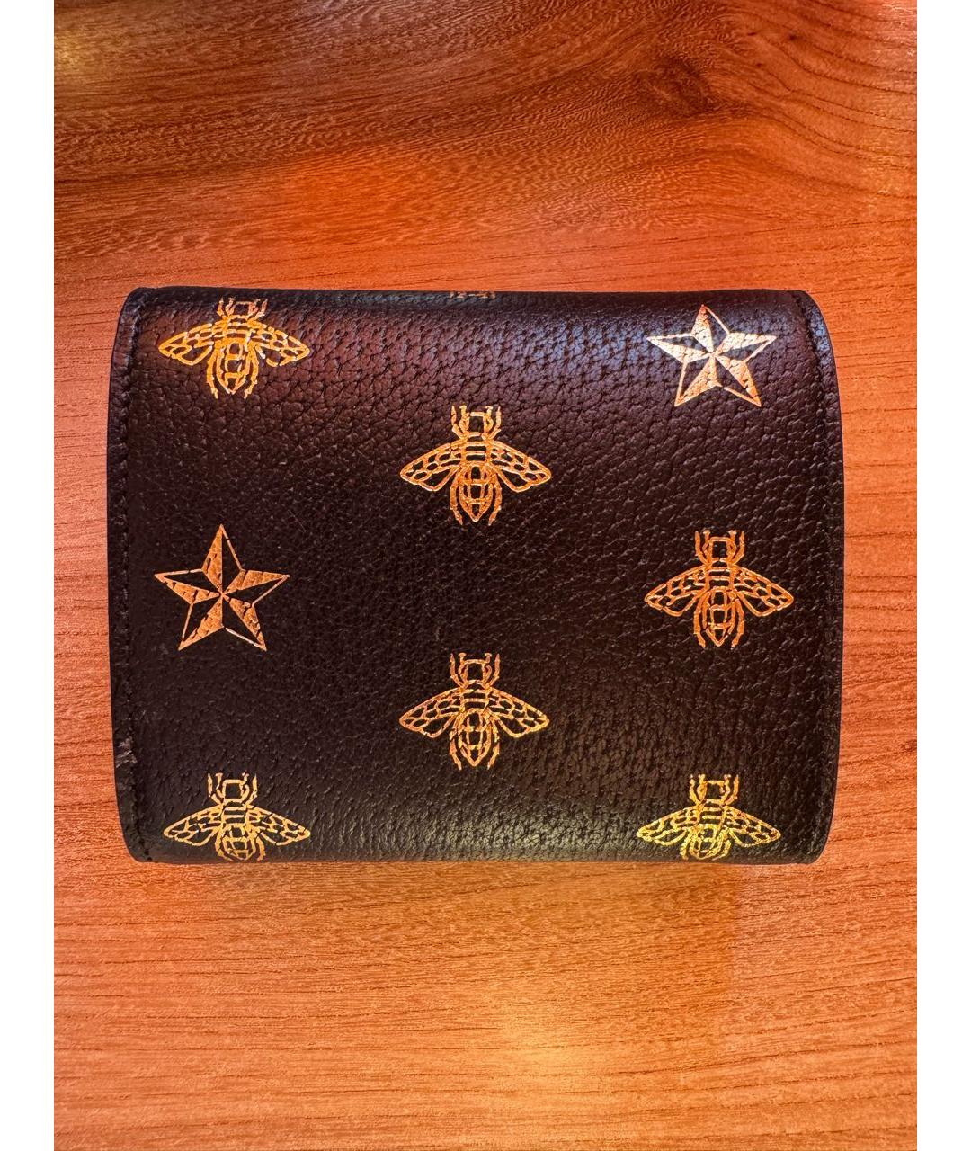 GUCCI Черный кожаный кошелек, фото 2