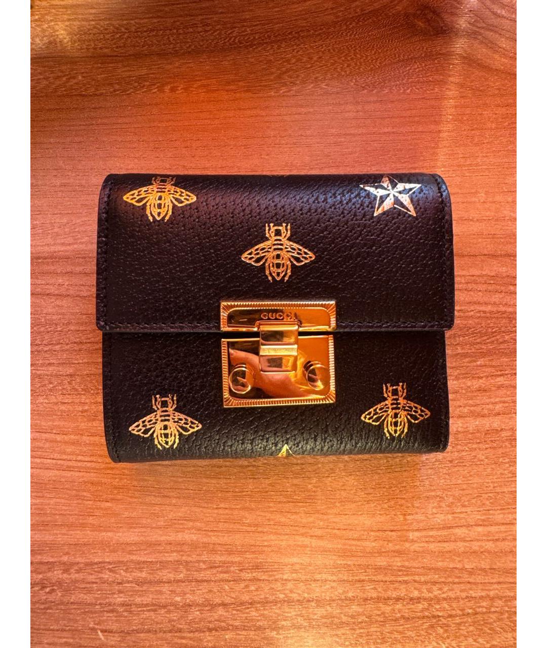 GUCCI Черный кожаный кошелек, фото 9