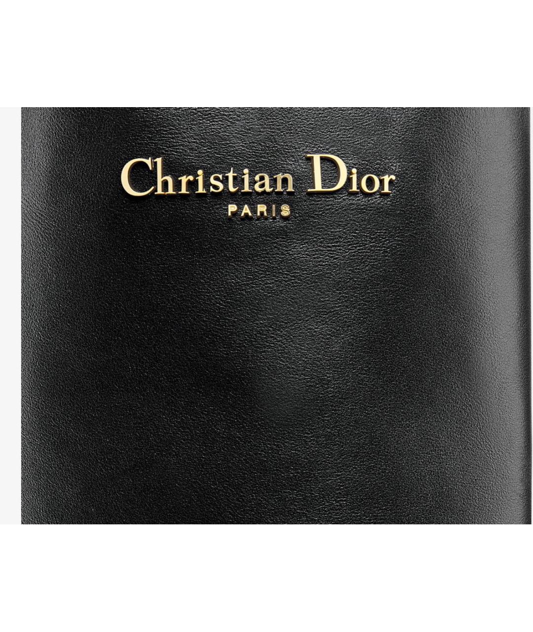 CHRISTIAN DIOR Черные кожаные сапоги, фото 2