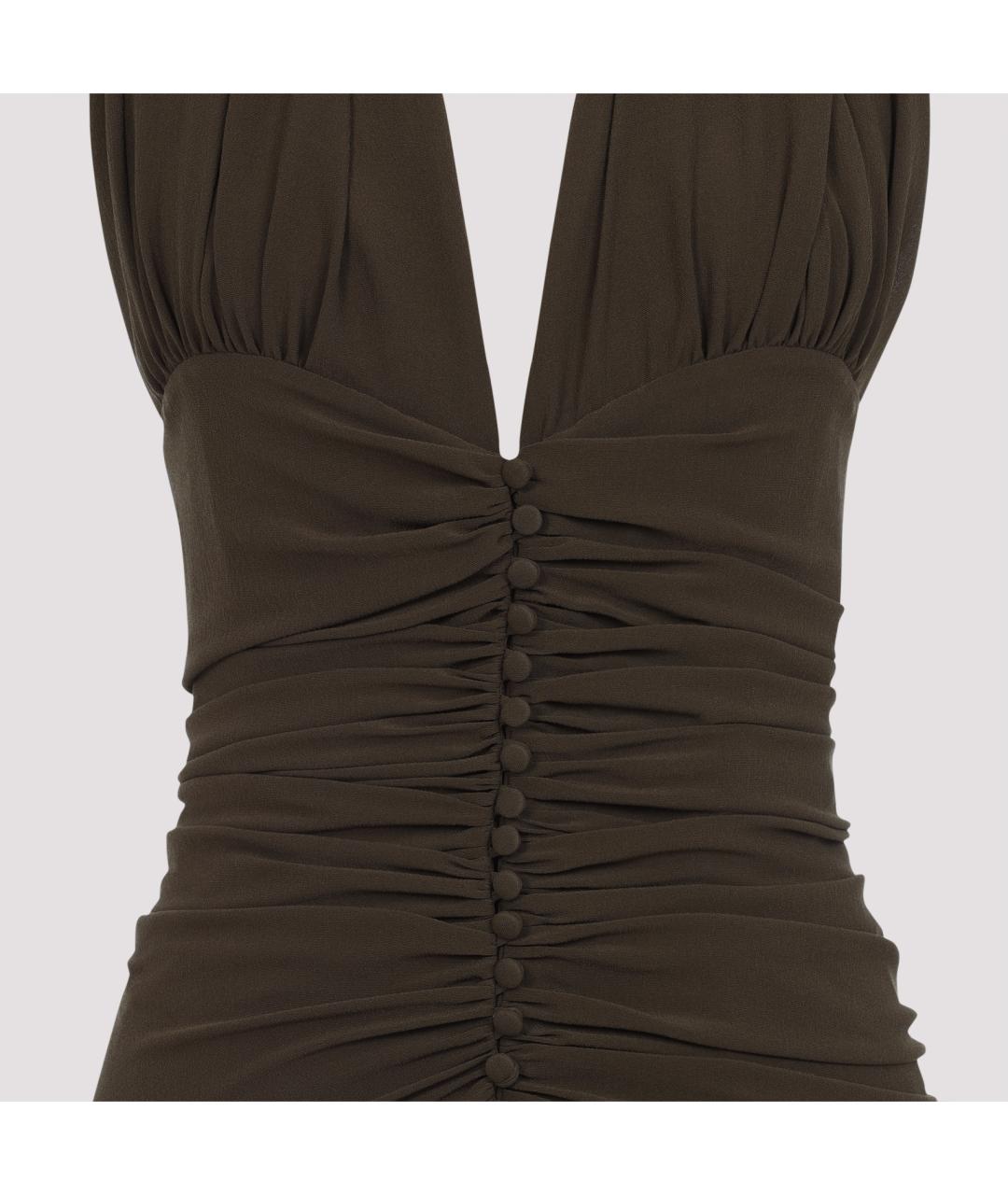 SAINT LAURENT Коричневое повседневное платье, фото 3